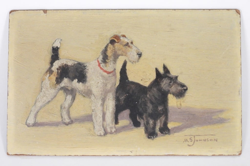 Margaret Sweet Johnson Terrier Dogs Painting (1 of 6)