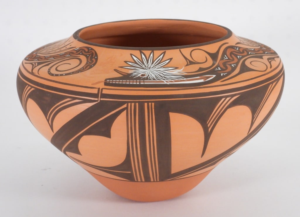 Priscilla Peynetsa Feathered Serpent Redware Pot (1 of 5)