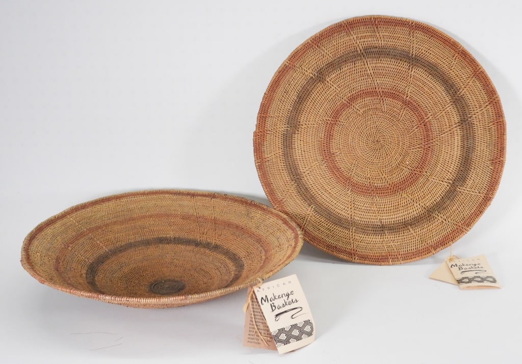 2PC African Makenge Woven Baskets (1 of 8)