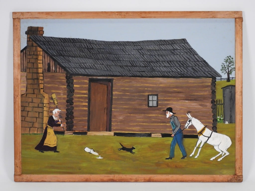 Essie Ward Folk Art Genre Painting (1 of 8)
