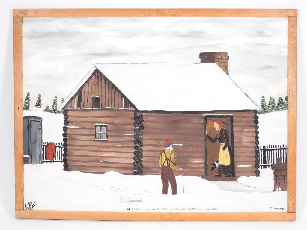 Essie Ward Folk Art Genre Painting (1 of 8)