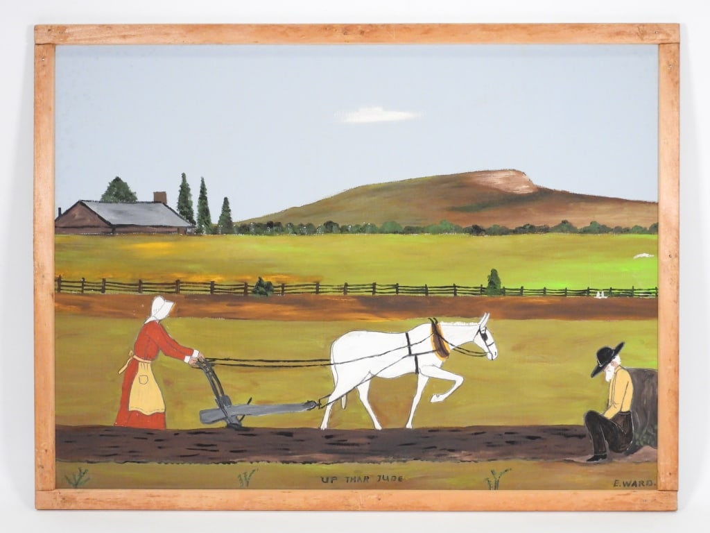 Essie Ward Folk Art Genre Painting (1 of 8)