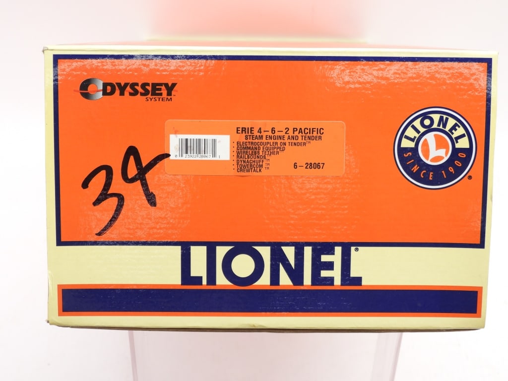 Lionel Odyssey Erie 462 Pacific Locomotive Tender: United States,Contemporary Lionel Odyssey Erie 4-6-2 Pacific Steam Engine and Tender, item no. 6-28067. Overall good unused condition, box shows minimal shelf wear. The selection of trains within the 