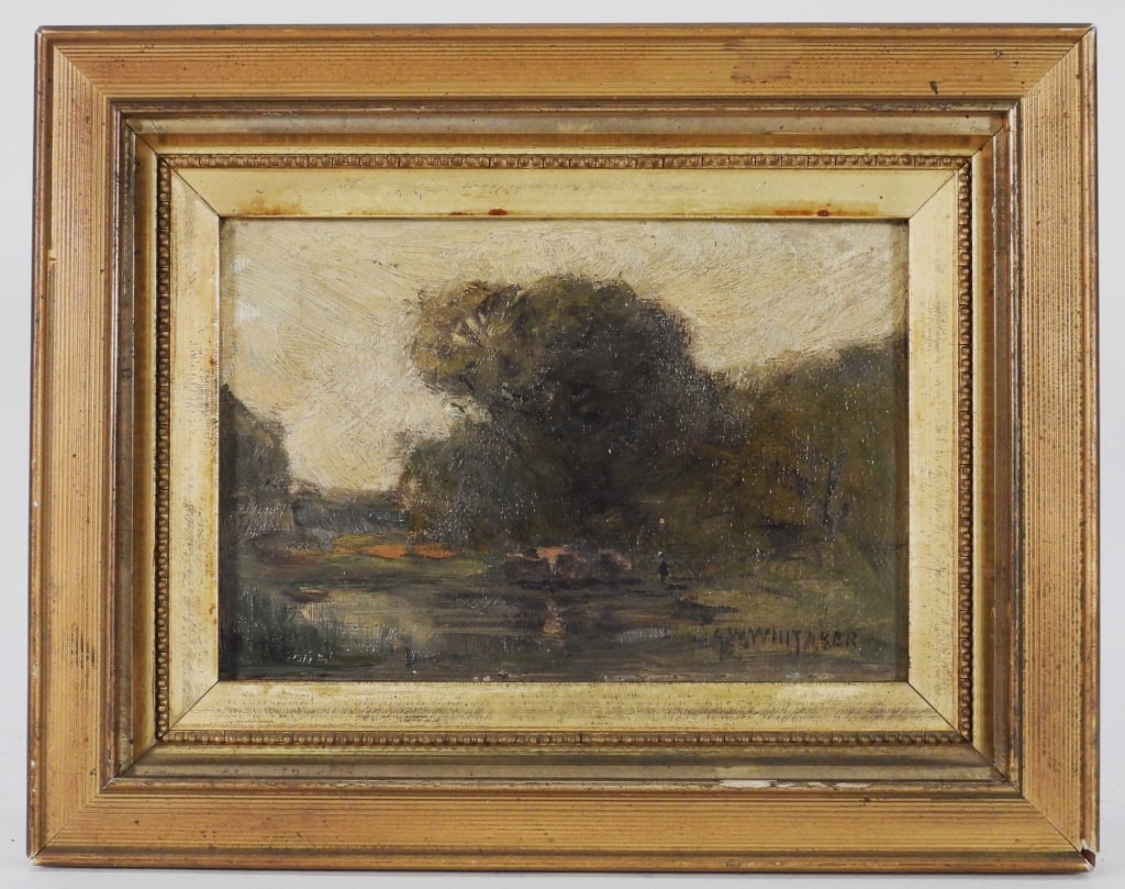 George Whitaker Rhode Island Man Fishing Painting (1 of 6)