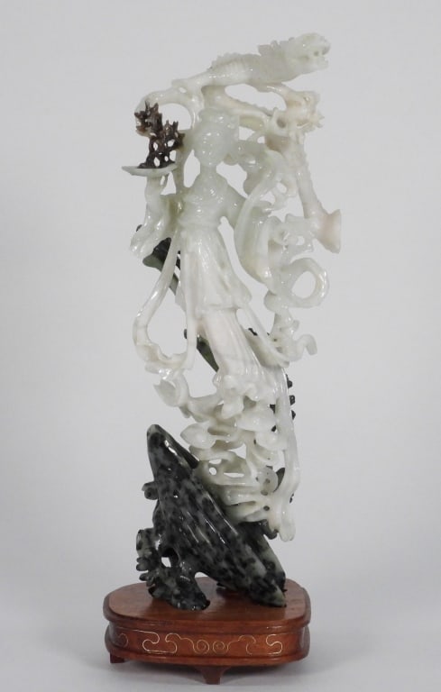 Chinese Guanyin Carved Hardstone Sculpture (1 of 11)