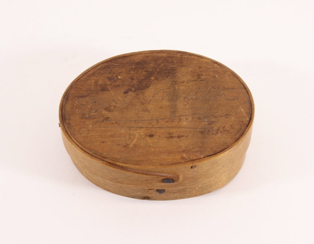 19C Signed York Maine Small Oval Pantry Box (1 of 8)