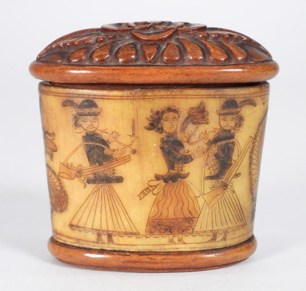 18C Dutch Continental Soldiers Horn Snuff Box (1 of 7)