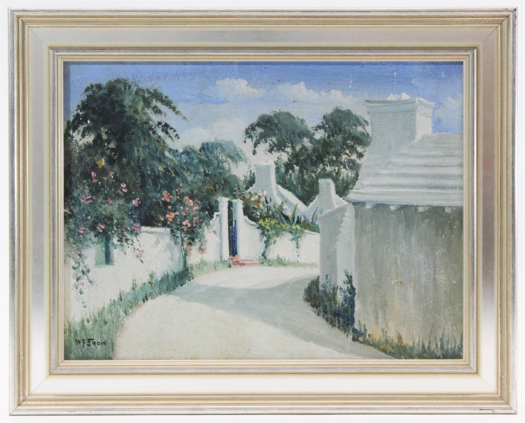 Warren Francis Snow Street Landscape Painting (1 of 7)