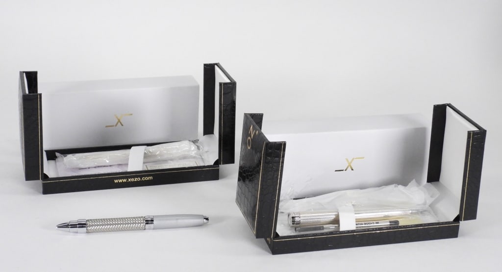 3PC Xezo Sterling Silver Ball Point Pens (1 of 7)