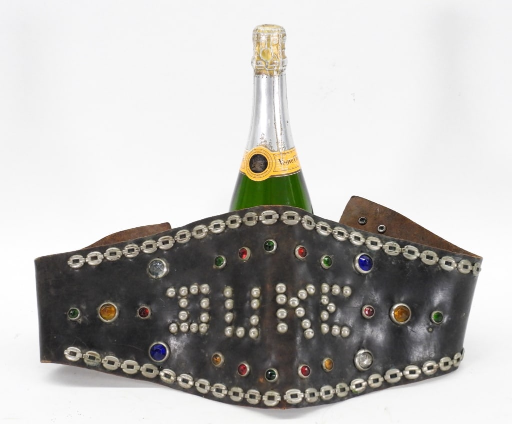 Antique Leather Kidney Motorcycle Belt "DUKE" (1 of 8)