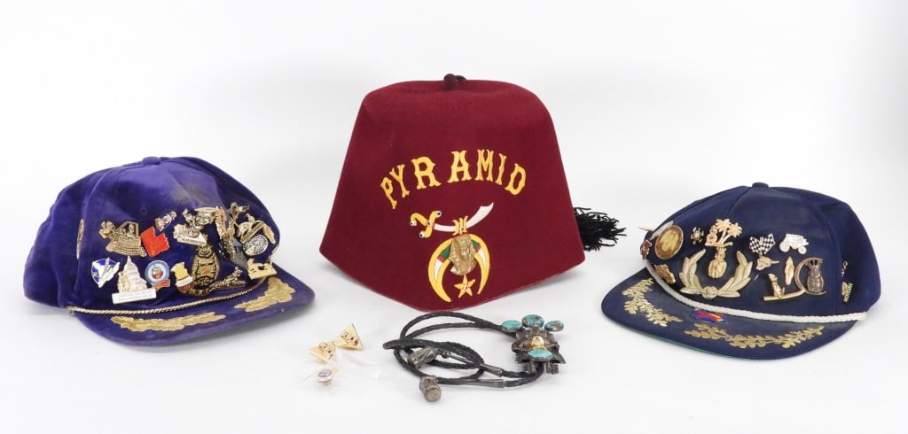 6PC Masonic Hats & Accessories Group (1 of 9)