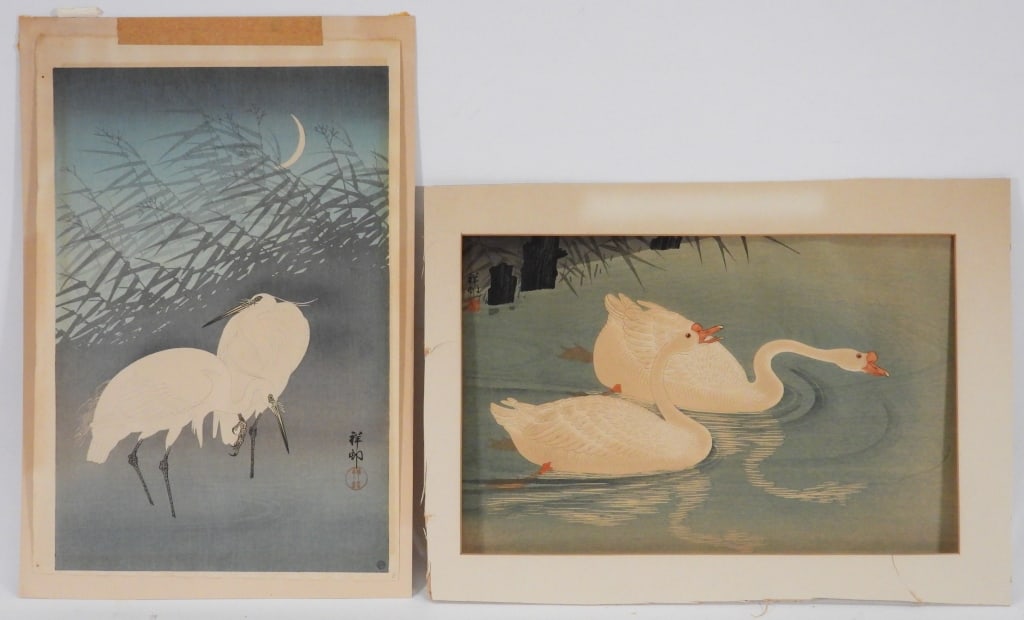 2PC Koson Ohara Avian Woodblock Prints (1 of 9)