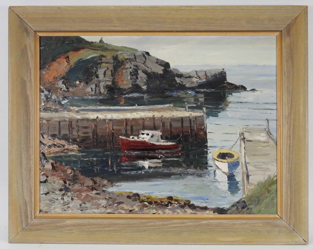 Kelsey Raymond Docked Boats Maritime Painting (1 of 7)