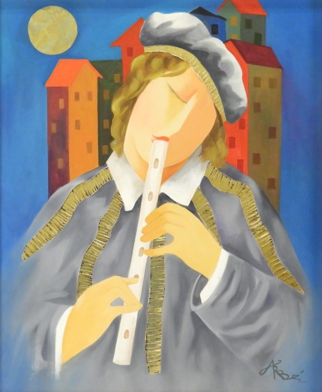 Arbe Abstract Boy in Blue Portrait Painting (1 of 8)