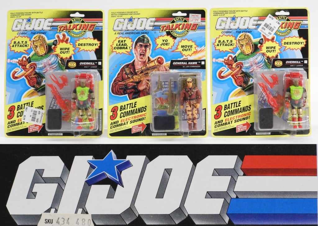 3PC 1991 GI Joe Talking Battle Commanders MOSC (1 of 8)