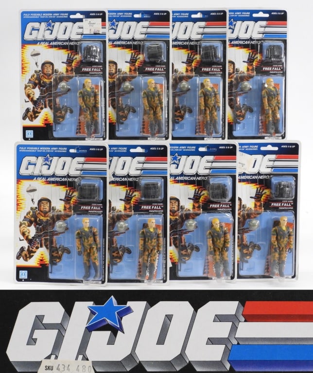 8PC 1990 Hasbro GI Joe ARAH Free Fall MOSC Figures (1 of 14)