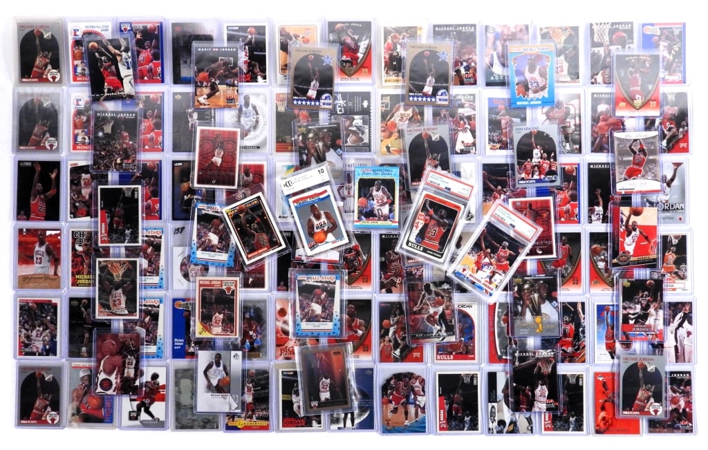 100 Michael Jordan Fleer Hoops UD Basketball Cards (1 of 11)