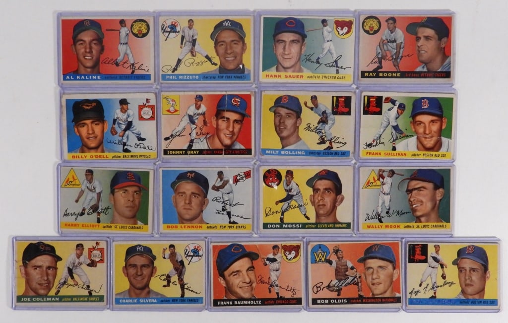 17PC 1955 Topps Baseball Trading Card Group (1 of 9)