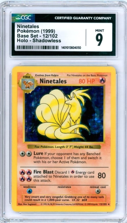 1999 Pokemon Base Shadowless Ninetales CGC 9 (1 of 2)