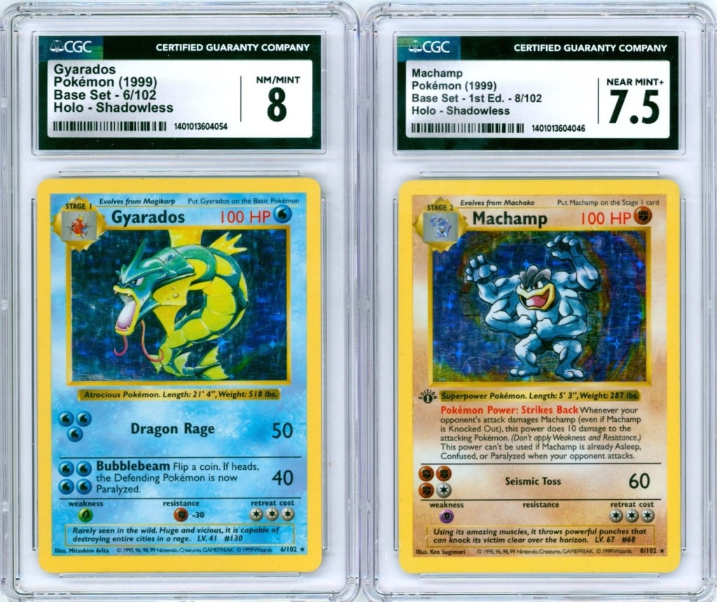2PC 1999 Pokemon Base Shadowless CGC Holo Group (1 of 2)