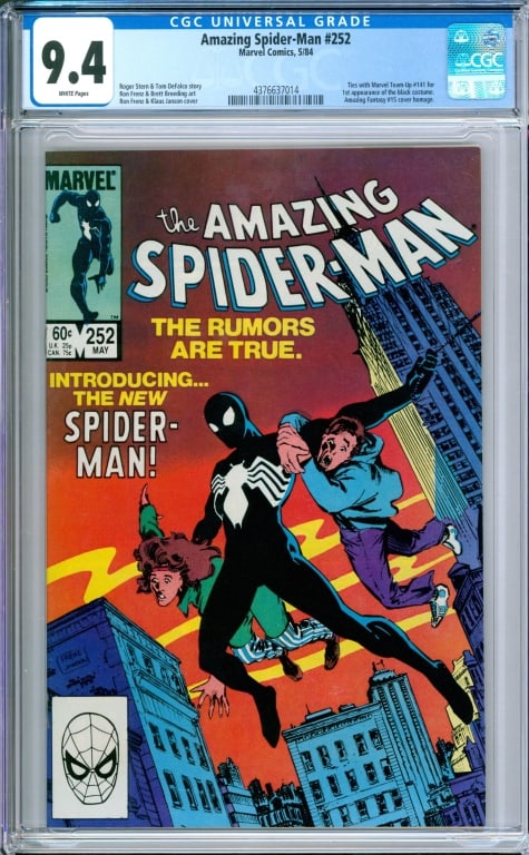 Marvel Comics Amazing Spider-Man #252 CGC 9.4 (1 of 2)