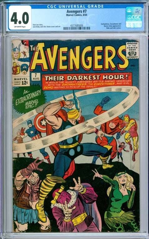 Marvel Comics Avengers #7 CGC 4.0 (1 of 2)