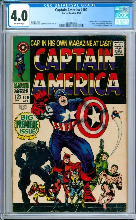 Marvel Comics Captain America #100 CGC 4.0 (1 of 2)