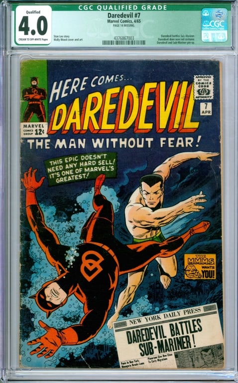Marvel Comics Daredevil #7 CGC 4.0 (1 of 2)