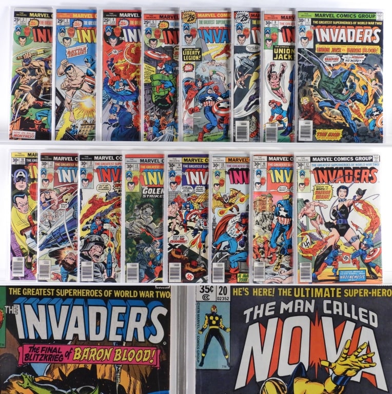 67PC Marvel Comics Invaders #2-#41 & Nova #1-#25 (1 of 10)