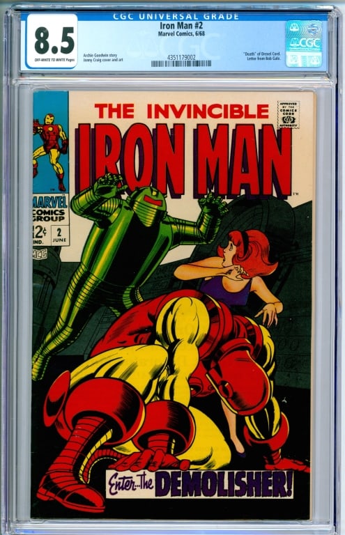 Marvel Comics Iron Man #2 CGC 8.5 (1 of 2)