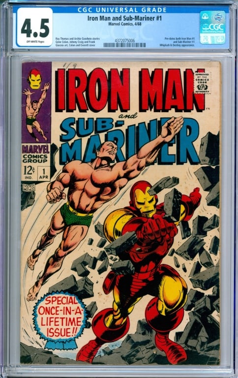 Marvel Comics Iron Man and Sub-Mariner #1 CGC 4.5 (1 of 2)