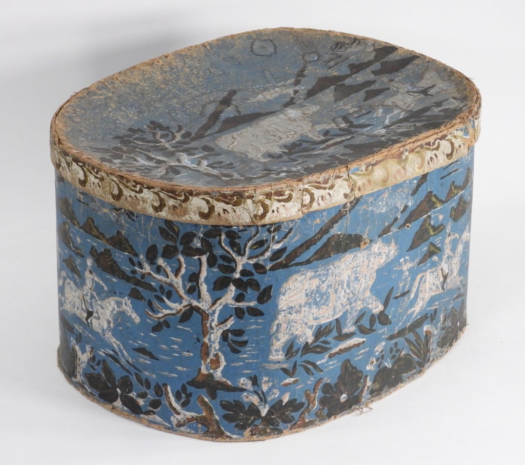 19C American Rhinoceros Hunt Bandbox (1 of 8)