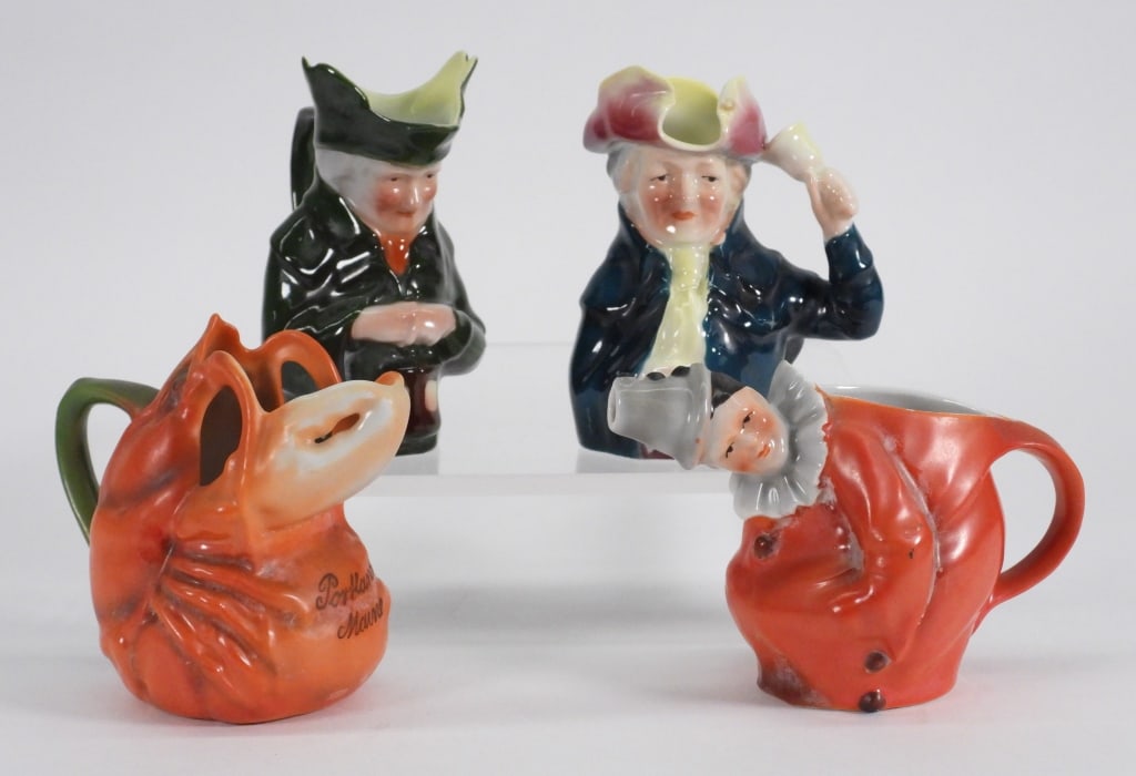 4pc Royal Bayreuth Figural Porcelain Creamers Auction