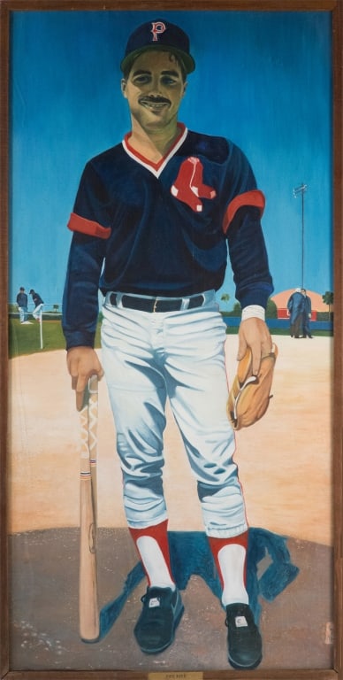 McCoy Stadium Jody Reed Monumental Mural: Carol “Tayo” Heuser Rhode Island,Contemporary Monumental depiction of American baseball player Jody Reed who played professionally for the Boston Red Sox, Los Angeles Dodgers, Milwaukee Br