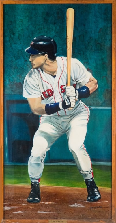 McCoy Stadium Phil Plantier Monumental Mural: Carol “Tayo” Heuser Rhode Island,Contemporary Monumental depiction of American baseball player Phil Plantier who played professionally for the Boston Red Sox, San Diego Padres, Houston Astros,