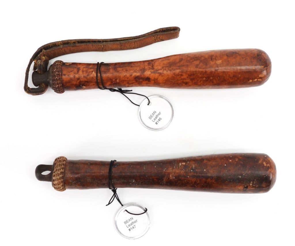 2PC Bean Leather & Steel Police Billy Clubs (1 of 11)