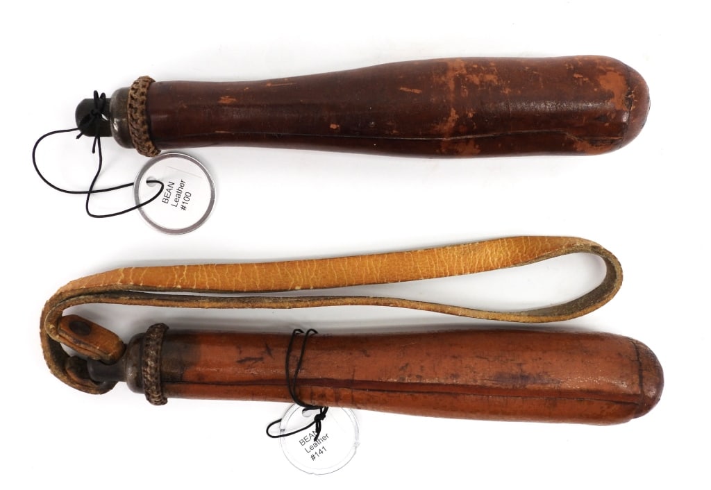 2PC Bean Leather & Steel Police Billy Clubs (1 of 10)