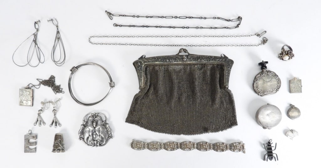 18PC Sterling Silver Estate Jewelry (1 of 12)