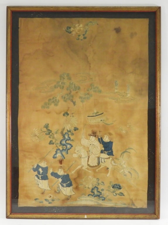 C1750 Chinese Embroidered Silk Textile (1 of 10)