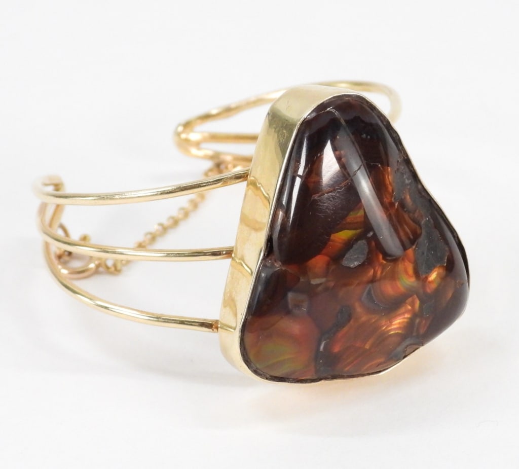14K Gold & Hardstone Cuff Bracelet (1 of 5)