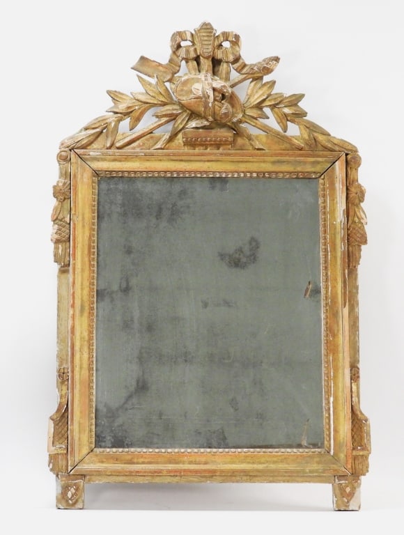 Louis XVI Period Hanging Gilt Wood Wall Mirror (1 of 12)