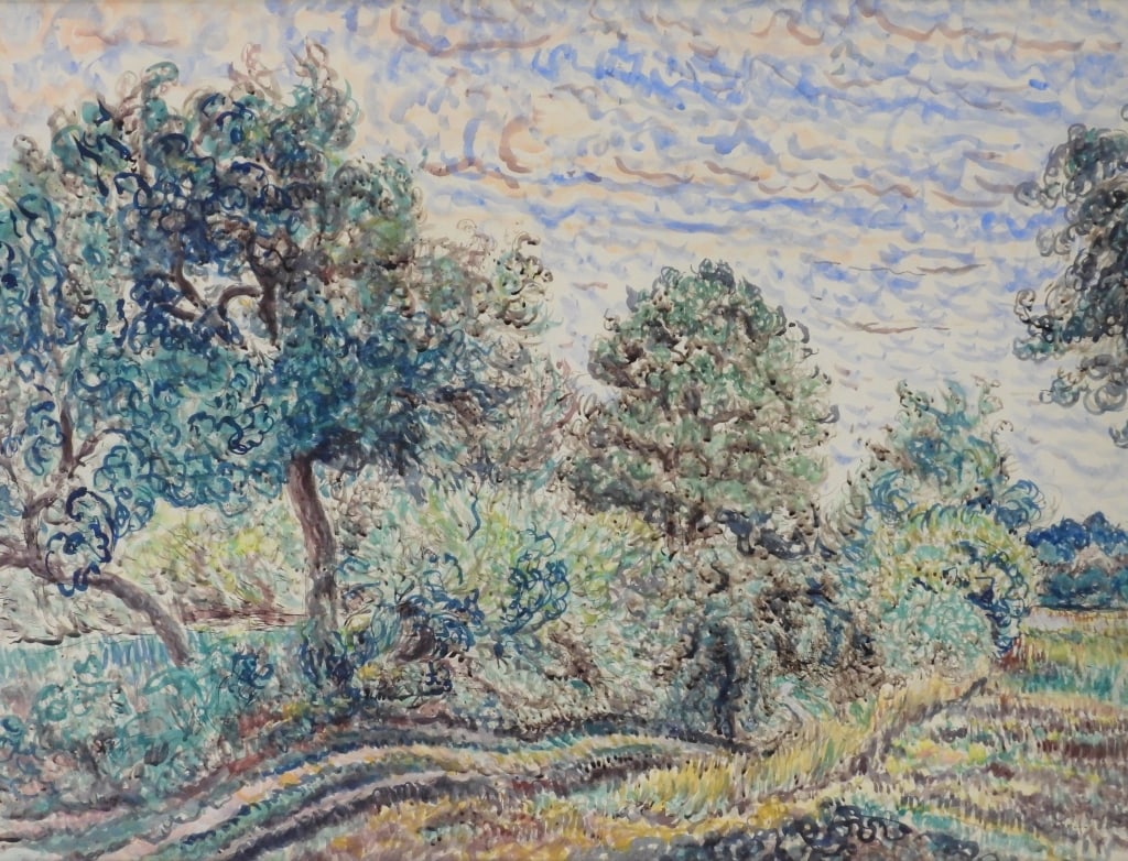 Jean Jadelot Forest Landscape WC Painting (1 of 9)