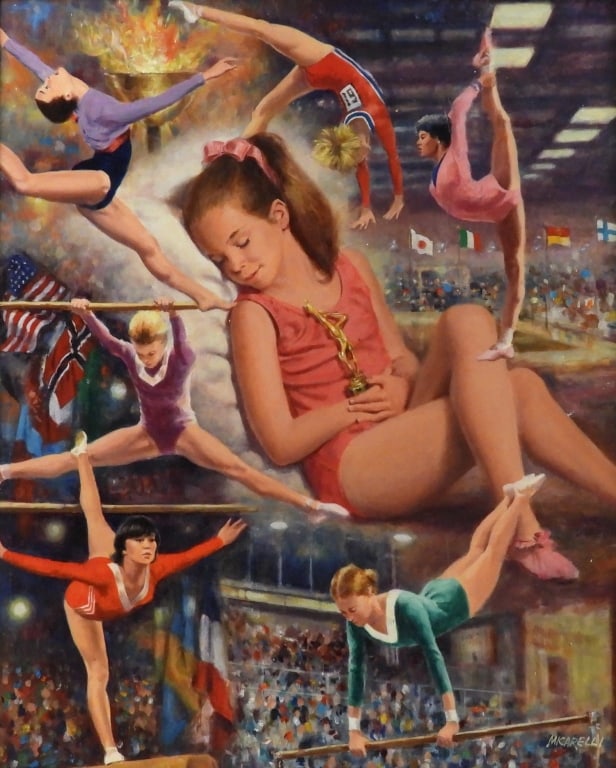 Clement Micarelli Gymnastics Illustration Painting (1 of 8)