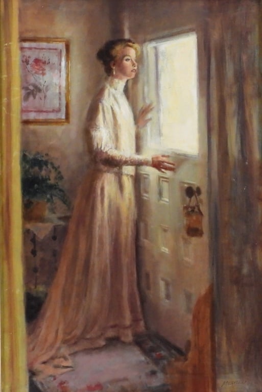 Clement Micarelli Portrait of a Woman Painting (1 of 10)