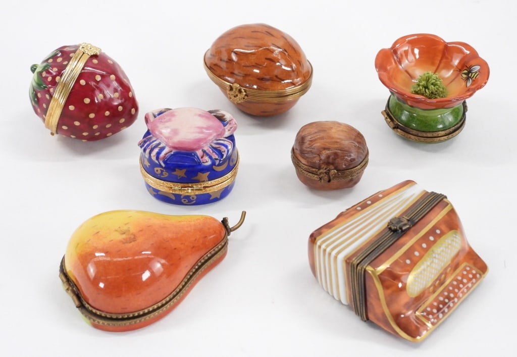 7PC French Limoges Figural Pill Boxes (1 of 10)