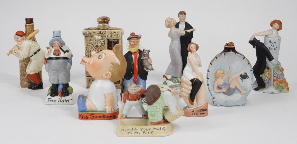 10PC Schafer & Vater Figural Ceramic Bottles (1 of 12)