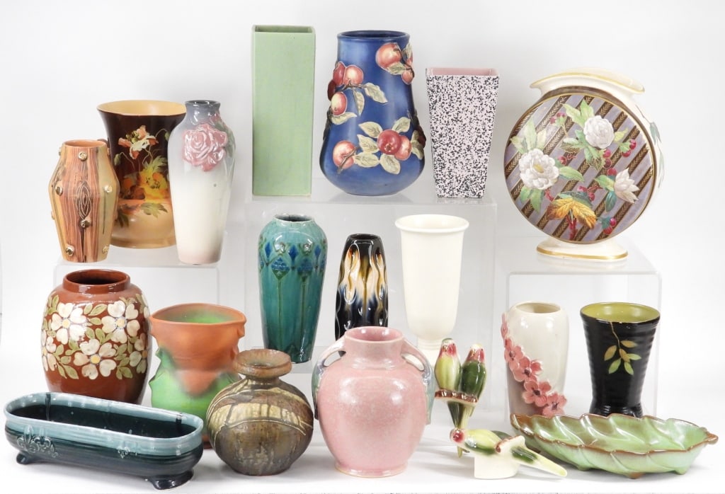 20PC American & European Art Pottery Vases (1 of 15)