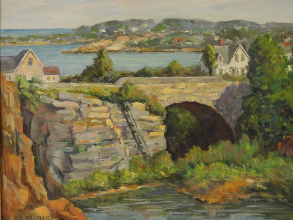 Blanche Coleman River Bridge Landscape Painting (1 of 10)