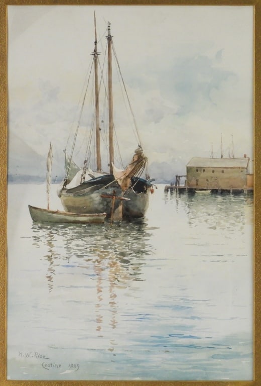 Henry W. Rice Maritime Ship WC Painting (1 of 7)