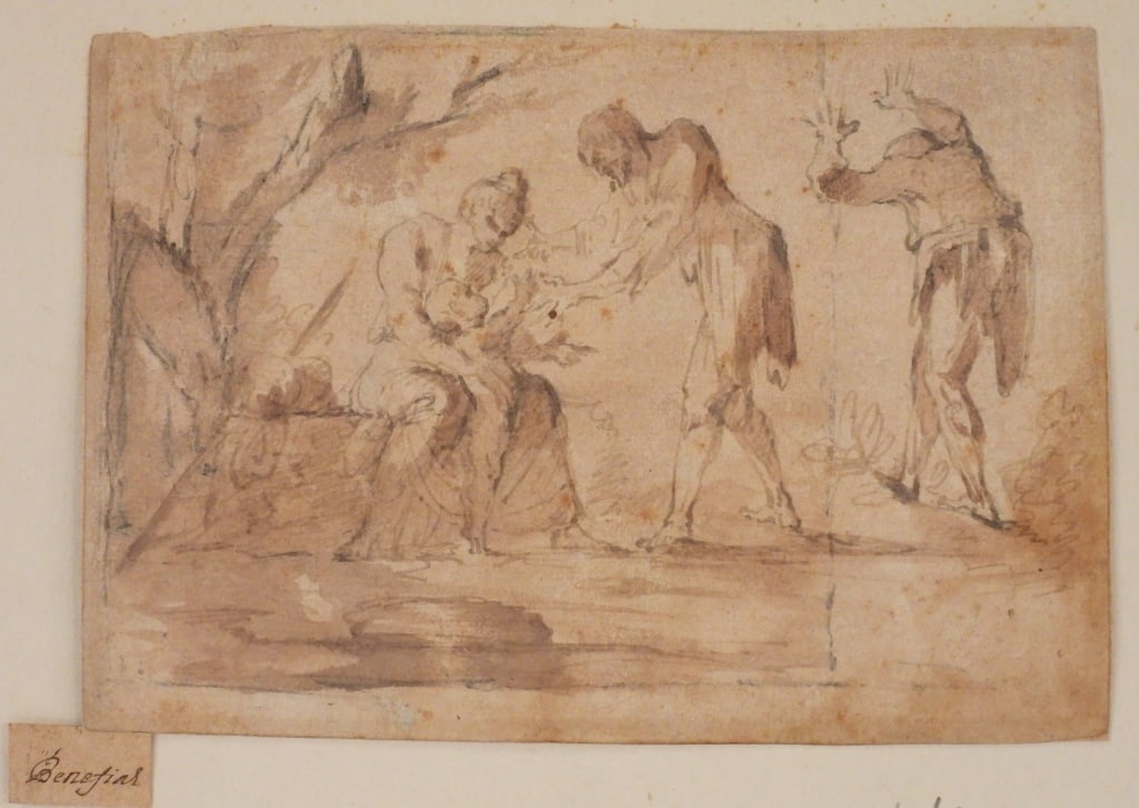 Italian Old Master Genre Ink Drawing Study (1 of 8)